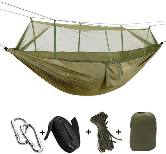 2 Person Camping Hammock With Mosquito Net and portable hanging