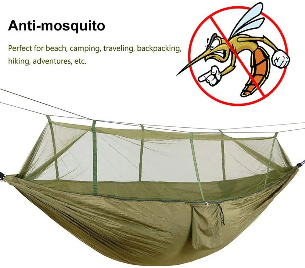 2 Person Camping Hammock With Mosquito Net and portable hanging