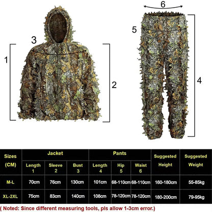 Unisex Camouflage Ghillie Suit