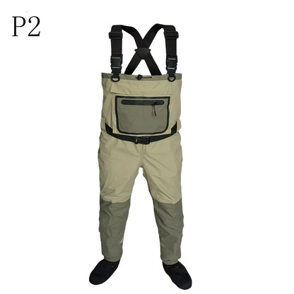 Fly fishing Children to adults waders neoprene foot for men raft hunting Quick-dry Waterproof and breathable