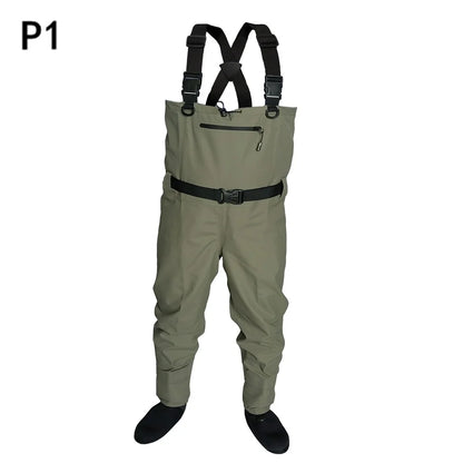 Fly fishing Children to adults waders neoprene foot for men raft hunting Quick-dry Waterproof and breathable