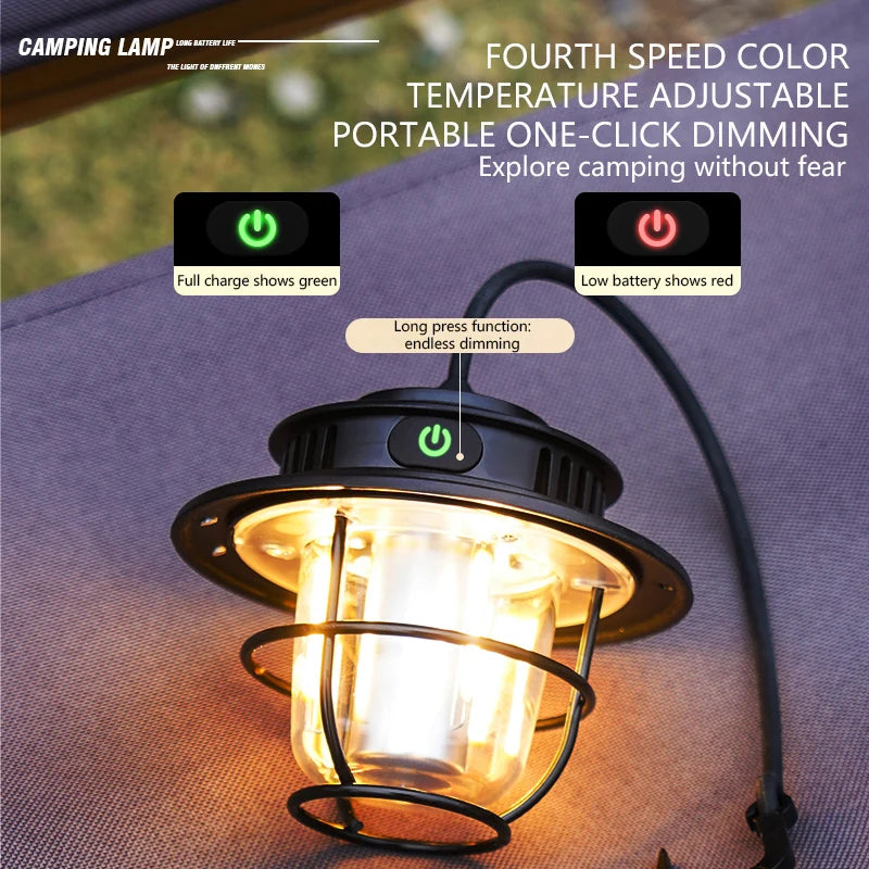 Retro Portable Waterproof Camping Lamp