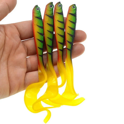 Fishing Lure 125mm 5.5g Swimbait Shad T-Tail Soft Bait Artificial Silicone Lures Bass Pike Fishing Jigging Wobblers