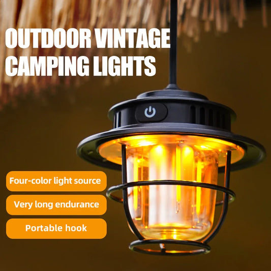 Retro Portable Waterproof Camping Lamp